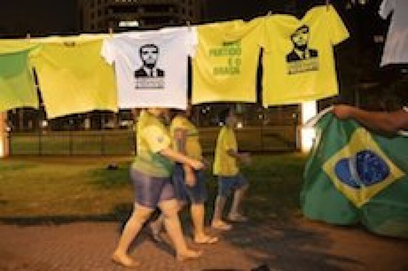 Bolsonaro, Brazil, fascist, supporters, t-shirt, LatAm