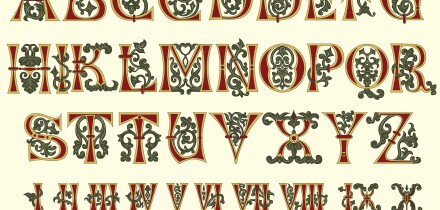 Alphabet Medieval and Roman numerals of the eleventh century