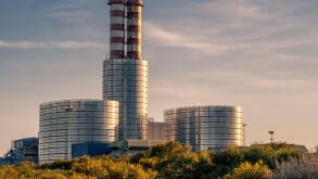 Power plant for the production of electricity powered by natural gas in Priolo Gargallo, province of Syracuse, Sicily, Italy