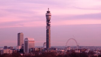day BT British Telecom Tower in London England Britain United Kingdom UK. Image shot 2014. Exact date unknown.