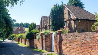 Period houses on High Street, Hurley, Berkshire, England, United Kingdom