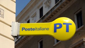 Italy, Rome, Poste italiane, post office sign