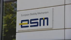 13 June 2021, Luxembourg, Luxemburg: Logo, Schrfitzug of the European Stability Mechanism ESM at the office building Photo: Horst Galuschka/dpa