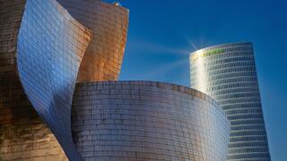 Iberdrola Tower, Guggenheim Museum, Bilbao, Bizkaia, Basque Country, Spain