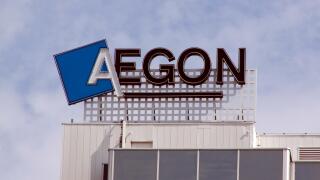 Rotterdam , Netherlands-august 13, 2015: Aegon provides worldwide some 47 million clients life insurance, pension and asset management products. this 