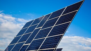 Solar Panel against blue sky