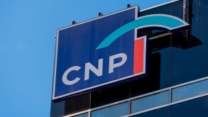Sign with the logo of the French company CNP Assurances