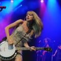 Singer Taylor Swift during her show at the HSBC Arena in Rio de Janeiro, Brazil