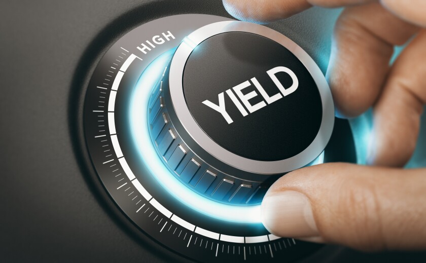 Investment Or Finance Concept. Yield Management.