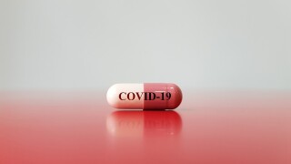 Medication of antiviral capsule. This drug used to treatment and prevention for new corona virus infection(COVID-19,novel coronavirus disease 2019 or nCoV 2019 from Wuhan. Pandemic infectious concept