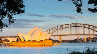 Sydney Opera House & Harbour Bridge, Darling Harbour, Sydney, New South Wales, Australia