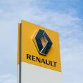 A logo sign outside of an Renault vehicle dealership in Amsterdam, Netherlands on October 3, 2015.