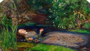 Millais painting. Ophelia by Sir John Everett Millais (1829-1896), oil on canvas, 1851-2.