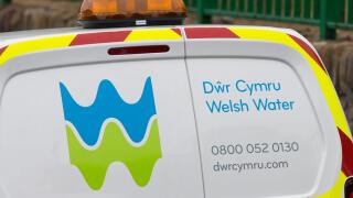 A Welsh Water van see in Cardiff, Wales, UK.