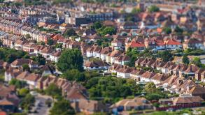 UK housing, Folkestone, Kent.