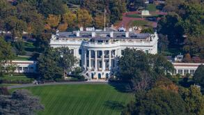 White House aerial view from the Washington Monument