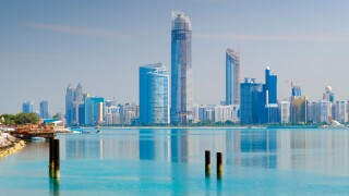 City skyline, Abu Dhabi, United Arab Emirates, Middle East