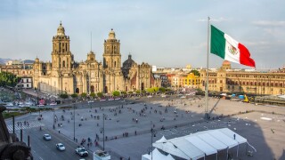 Mexico City, Zocalo, downtown, Constitution square, LatAm, Mexico, 575