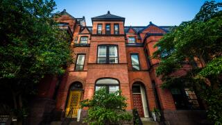 Brick row houses in Washington, DC.