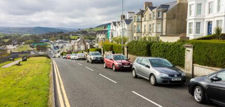 Ballycastle, Northern Ireland. Views of North Street downhill