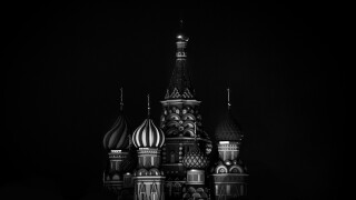 Saint Basil's Cathedral in Red Square in winter at night, Moscow, Russia.