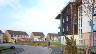 Social housing in Camborne, Cornwall, UK
