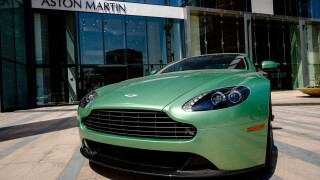 Showroom of Aston Martin luxury cars in Dubai United Arab Emirates