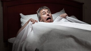 Man startled awake by intruder