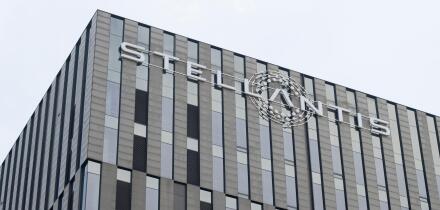 Exterior view of the Stellantis Shanghai office in China, seen on June 28, 2023.