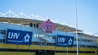 Tallinn, Estonia - September 10, 2022: A. Le Coq Arena - largest football stadium in Tallinn.