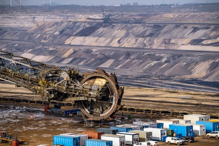 Coal lignite Garzweiler in Feb 2024 from Alamy 10Jul24 575x375