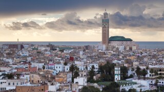Hassan II Mosque, the third largest mosque in the world, Casablanca, Morocco, North Africa
