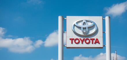 Sign outside a Toyota dealership