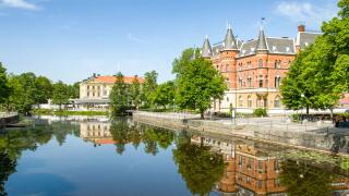 River Reflections at Orebro, Sweden