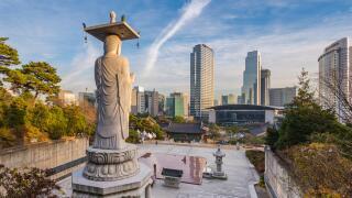 Bongeunsa temple in Seoul City, South Korea