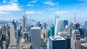 Manhattan skyline, New York Skyline, Empire State Building, New York City, United States of America, North America, USA