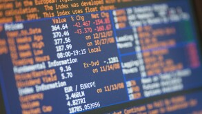 Bloomberg terminal screen stock market price graph