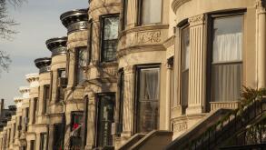 Row houses on 9th Street in Park Slope Brooklyn, NY.
