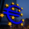Frankfurt, Germany - February 29, 2020. main bank national in the city with the sign of the European Union financial management