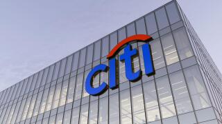 New York, USA. December 5, 2021. Editorial Use Only, 3D CGI. Citi Signage Logo on Top of Glass Building. Citigroup Workplace Financial Services Compan