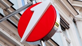 Logo of the UniCredit Group, in Villach, Carinthia, Austria, Europe