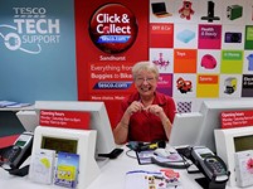 Tesco click and collect for new website