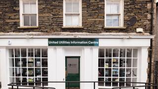 Cumbria, UK. 17th July, 2023. United Utilities  water company open new Information Centre explaining their £19million investment in cleaning up Lake Windermere . Windermere Village Cumbria Credit: Gordon Shoosmith/Alamy Live News