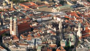 aerial view of Munich, Bavaria, Germany