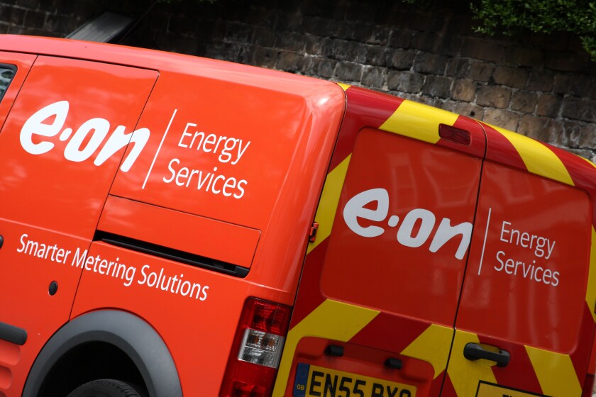 An E.on Energy Services van in a U.K. city.