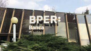 Milan, Italy BPER Banca the Modenese credit institution replaced the UBI bank from 22 February 2021 In the photo: BPER Banca nuova isnegne