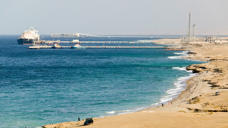 Oman, Sharqiya Region, Sur. Oman LNG (Liquified Natural Gas) Plant