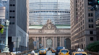 Taxis in front of Grand Central Station, New York City. Image shot 2011. Exact date unknown.