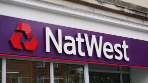 NatWest bank logo and signage of high street branch. Banking group in the UK - Southampton England 14 September 2022