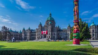 Partiment building, Victoria, British Columbia, Canada.